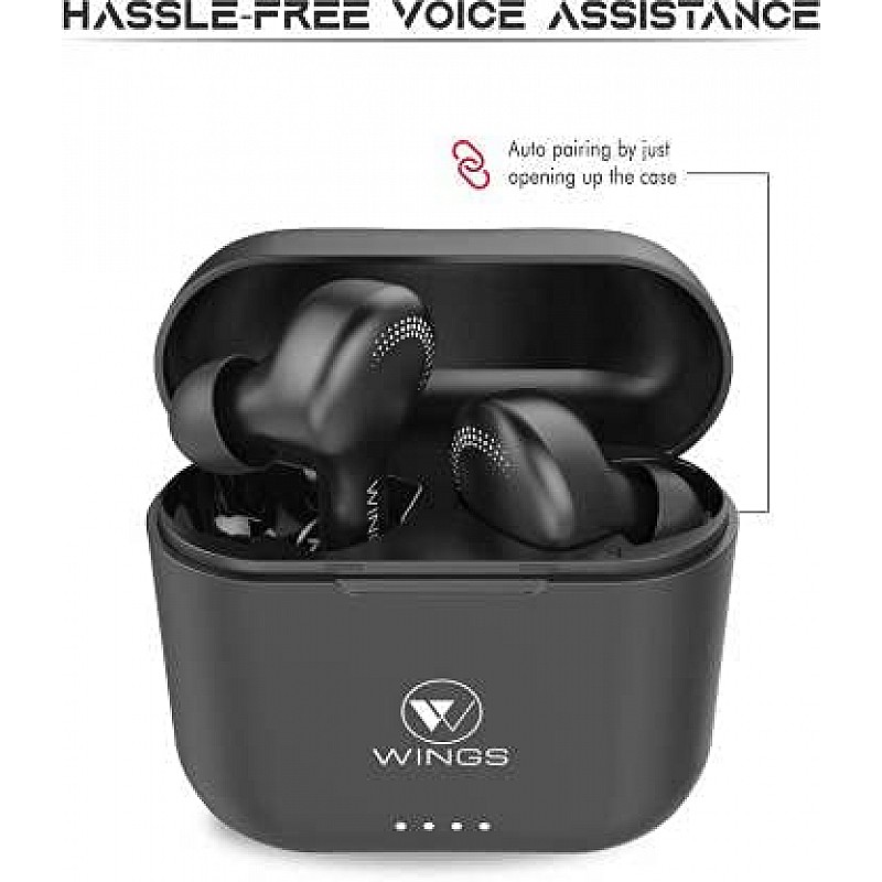 Wings Vibe Bluetooth Headset (Black, True Wireless)