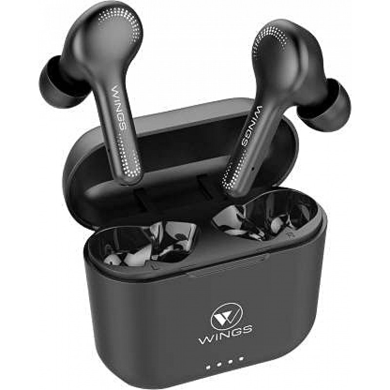 Wings Vibe Bluetooth Headset (Black, True Wireless)