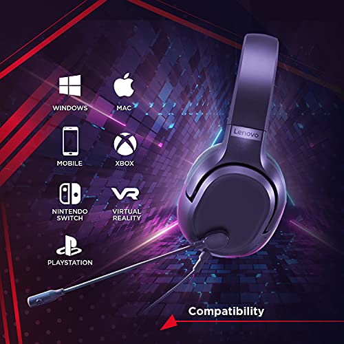 Lenovo IdeaPad H100 Gaming Headset, 50mm Drivers, Stereo Over Ear Headphones Lenovo IdeaPad H100 Gaming Headset, 50mm Drivers, Stereo Over Ear Headphones