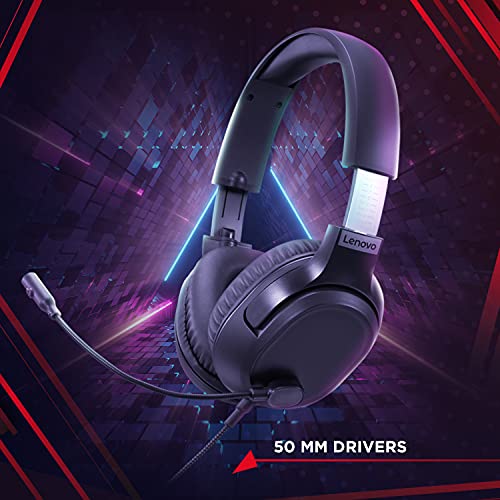 Lenovo IdeaPad H100 Gaming Headset, 50mm Drivers, Stereo Over Ear Headphones Lenovo IdeaPad H100 Gaming Headset, 50mm Drivers, Stereo Over Ear Headphones