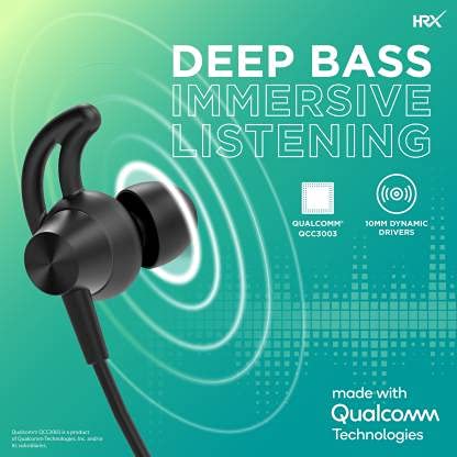 HRX X-Wave 7R with Flex Fold Design Technology Bluetooth Headset  (MysticBlack)