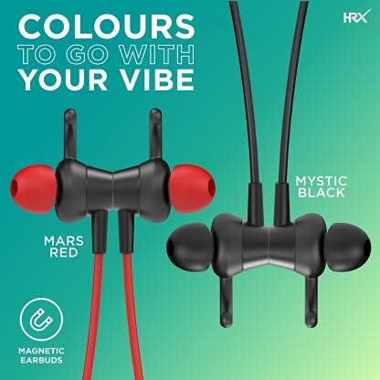 HRX X-Wave 7R with Flex Fold Design Technology Bluetooth Headset  (MysticBlack)