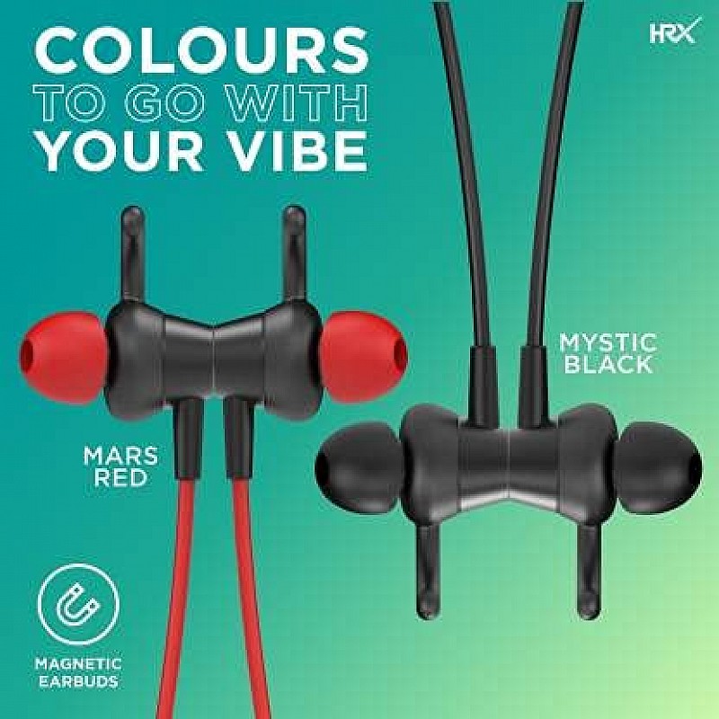 HRX X-Wave 7R with Flex Fold Design Technology Bluetooth Headset  (MysticBlack)