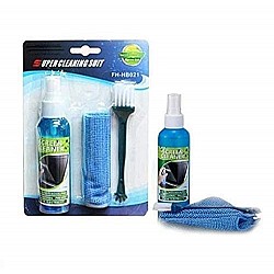 Lapster 3 in 1 Screen Cleaning Kit with Brush and Micro Cloth for PC, laptops, LCD led mobiles and TV (80ML)