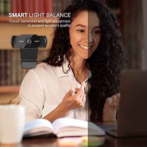 Zinq Full HD 1080P 2.1 Megapixel 30 FPS USB Webcam with Built-in Mic, Plug and Play Zinq Full HD 1080P 2.1 Megapixel 30 FPS USB Webcam with Built-in Mic, Plug and Play
