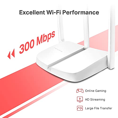 MERCUSYS MW306R 300 Mbps Multi-Mode Wireless N Router Three High Gain Antennas Parental Controls Broader Coverage Easy Installation