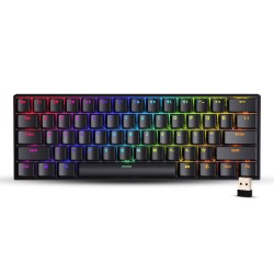 Zebronics ZEB-MAX NINJA wireless mechanical keyboard with 3 Bluetooth connections, 2.4GHz Nano receiver (Black)