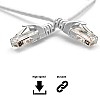 Quantum RJ45 Ethernet Patch/LAN Cable with Gold Plated Connectors Supports Upto 1000Mbps - (3 Meters) White