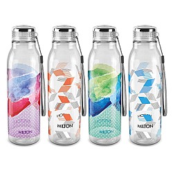 Milton Helix 1000 Pet Water Bottle, Set of 4, 1 Litre Each, Assorted