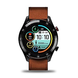 GIONEE STYLFIT GSW8 Smartwatch with Bluetooth Calling and Music, Built-in mic and Speaker (Sienna Brown)