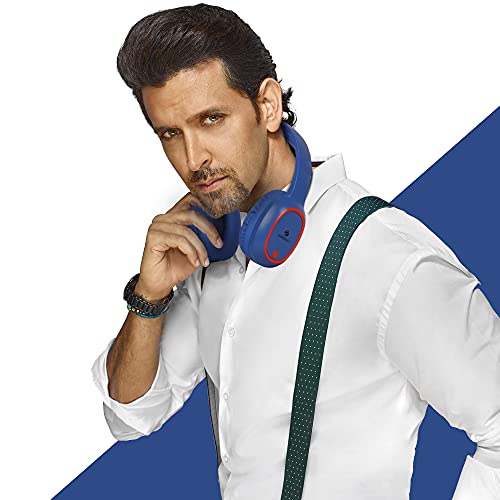 ZEBRONICS Zeb-Thunder Wireless BT Headphone Comes with 40mm Drivers, AUX Connectivity Micro SD Card (Blue with Red) ZEBRONICS Zeb-Thunder Wireless BT Headphone Comes with 40mm Drivers, AUX Connectivity Micro SD Card (Blue with Red)