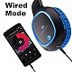 ZEBRONICS Zeb-Thunder Wireless BT Headphone Comes with 40mm Drivers, AUX Connectivity Micro SD Card (Blue with Red)