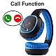 ZEBRONICS Zeb-Thunder Wireless BT Headphone Comes with 40mm Drivers, AUX Connectivity Micro SD Card (Blue with Red)