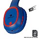 ZEBRONICS Zeb-Thunder Wireless BT Headphone Comes with 40mm Drivers, AUX Connectivity Micro SD Card (Blue with Red)