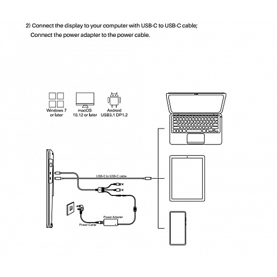 HUION KAMVAS 22 Creative Pen Display Drawing Tablet Adjustable Stand