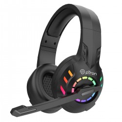 pTron Studio Pixel Over-Ear Wireless Gaming Headphones with 30ms Low Latency, 40Hrs Playtime, 40mm Drivers, (Black)