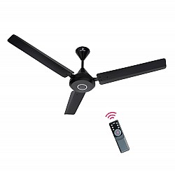 OTTOMATE Genius Connect Smart BLDC 5 Star Rated 3 Blade 1200 MM High Speed Ceiling fan with Remote (Black, Pack of 1)