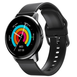 Ambrane Curl Smartwatch with 15 Days Battery Life, 1.28” LucidDisplay, 24*7(Charcoal Black).
