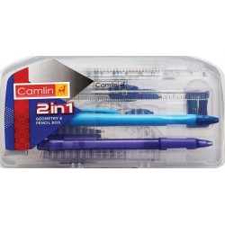 Camlin 2 in 1 Geometry and Pencil Box Set (Blue)