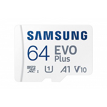 Samsung EVO Plus 64GB microSDXC UHS-I U1 130MB/s Full HD & 4K UHD Memory Card with Adapter (MB-MC64KA)