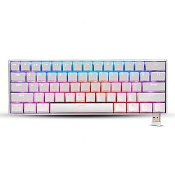 ZEBRONICS Zeb-Max Ninja 61 Keys Wireless Mechanical Keyboard With 3 Bluetooth Connections, 2.4Ghz Nano Receiver, Type C Wired 