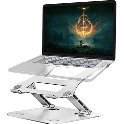 Dyazo Solid Height and Angle Adjustable Tabletop Laptop Stand  11 (27cm)-15.6 inches (39.6cm, Silver)