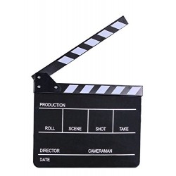 E-Image Professional Clapper Board with Black & White Stripe Slate for Film Video Movie Film Shooting (ECB-01)