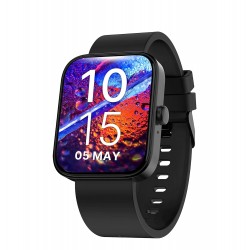 CrossBeats Ignite Spectra Plus Large 1.83" Super AMOLED Smartwatch with BT Calling Black