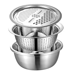 Airtree 3 in 1 Stainless Steel Basin Grater Colander