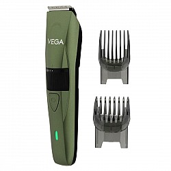 Vega P1 Battery Powered Beard Trimmer for Men with 160 Mins Runtime & 40 Length Settings, (VHTH-25) Green