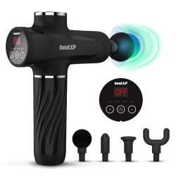 beatXP Bolt Go Massage Gun Body Massager Touch Display Percussion Gun Back Massager for Men and Women Jade Black