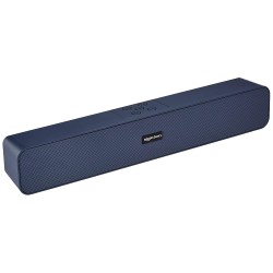 amazon basics Bluetooth Speaker 5.3 Soundbar with 16W RMS, 2000mAh Battery, Upto 19 Hrs Playtime Aux/USB Port (Blue)