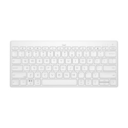 HP 350 Compact Multi-Device Bluetooth Keyboard; Spill Resistant; Swift Pair; OS Auto-Detection, LED Indicator, Battery Life WHITE