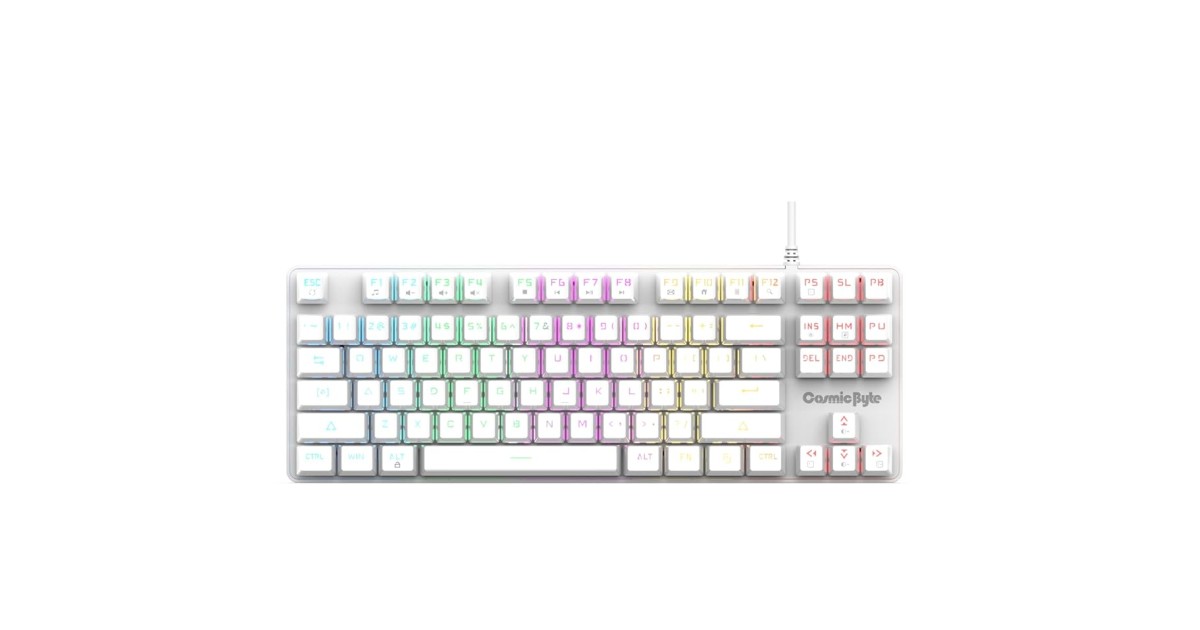 Cosmic Byte CB-GK-37 Firefly Per-Key RGB TKL Mechanical Keyboard with ...