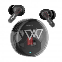 Wings Phantom 340 Best Low Latency 40ms Earbuds Black