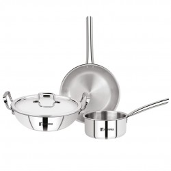 Bergner Tripro Triply Stainless Steel 4 Pc Cookware Set