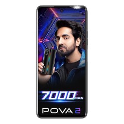 TECNO POVA 2 (Dazzle Black, 6GB RAM, 128GB Storage) Refurbished