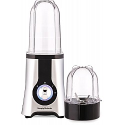 Morphy Richards 2 In 1 Blendmaster | 400W Powerful Motor | Grind, Mix, Blend Silver Black