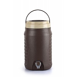 Cello Igloo Pastic Insulated Water Jug | Thermos Jug | Inner Stainless Steel Jug | Leak Proof Jug | Easy to Carry | Ideal for Travel, Picnic, Homes, Offices, Shops, and Clinics 6 litres, Brown