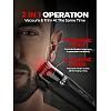 BEARDO Ninja-X Vacuum Trimmer for Men | Beard Trim & Clean 2-in-1 Trimmer with Vacuum Suction Mode | Ceramic Blades, LED display, 3 Limit Combs | No Mess Trimming | Gift For Brother | Gift For Friends