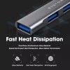 BESTOR® 4-in-1 USB Hub, Portable USB Splitter with 4 Ports, Mini Docking Station with 5Gbps Fast Data Transfer, Multi USB Hub for Laptop