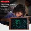 BESTOR® Portable Ruff 12 inches LCD Paperless Memo Digital Tablet Notepad Scribble Board/E-Writer/Writing/Drawing Pad/Digital Writing Tablet/Erasable Doodle Pad (Red)