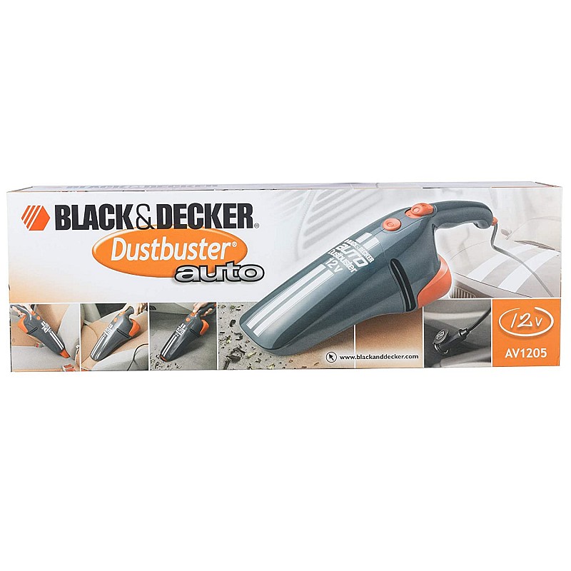 BLACK+DECKER AV1205 12V Powerful Dustbuster Car Vacuum Cleaner (Grey)