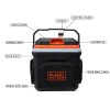 BLACK+DECKER BDC24L 24 Litre Thermoelectric Pre-Cool Portable Automotive Car Beverage Cooler & Warmer, Used To Store Beverages, 1 Year Warranty, ORANGE & BLACK