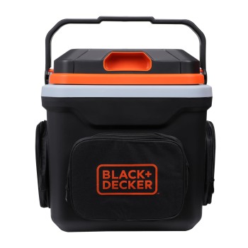 BLACK+DECKER BDC24L 24 Litre Thermoelectric Pre-Cool Portable Automotive Car Beverage Cooler & Warmer, Used To Store Beverages, 1 Year Warranty, ORANGE & BLACK