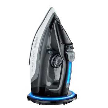 BLACK+DECKER Cordless Steam Iron, 330ml, 2600 watts|Iron for Clothes, Iron Box, Press with Anti-Drip & Auto Shut Off, Non-Stick Ceramic Sole Plate, 30g/min Steam Output (Black+White)