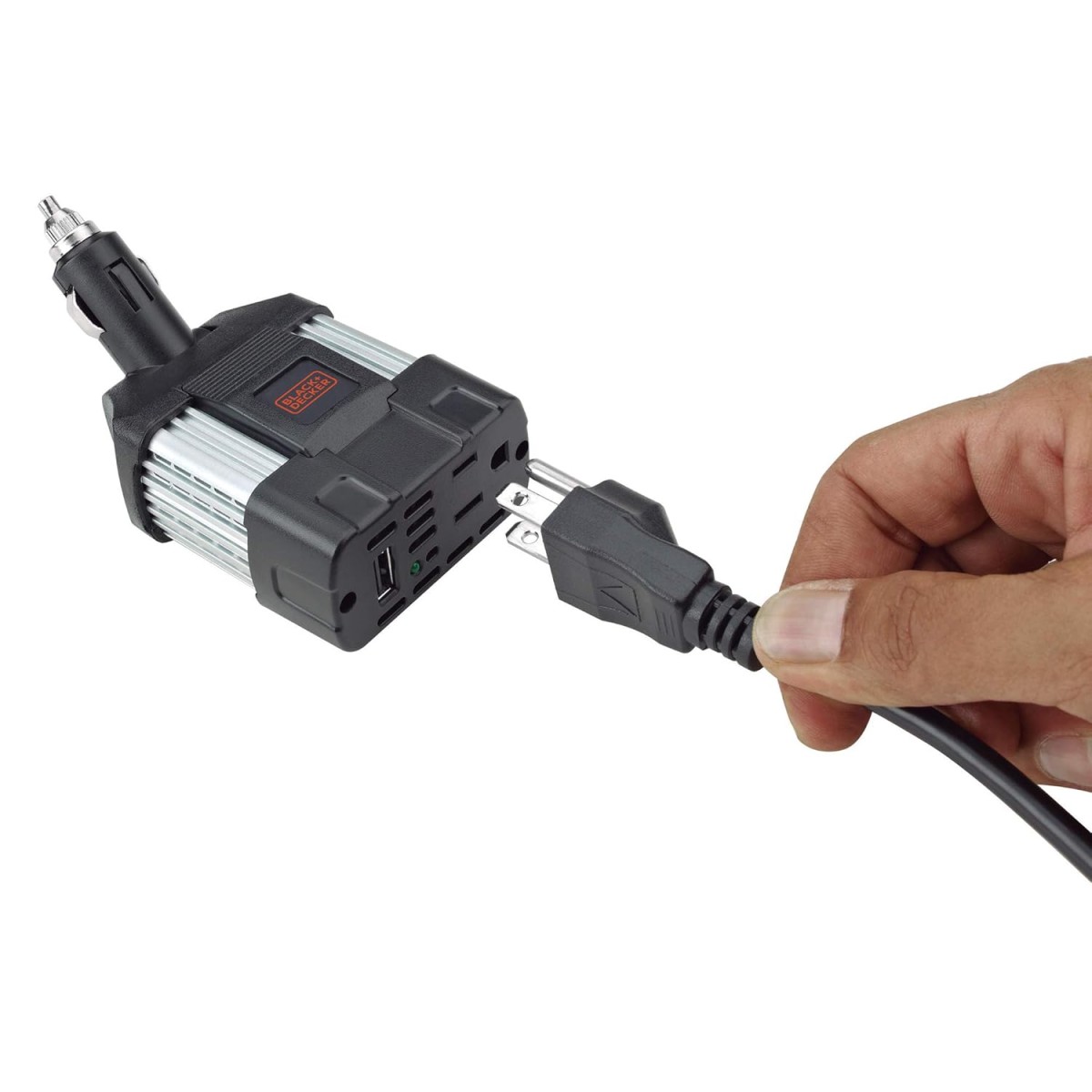 BLACK+DECKER PI100LA-B2C 100W DC to AC Car Power Inverter for Charging Laptop in Car