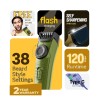BOMBAY SHAVING COMPANY Flash Charging Men Beard Trimmer with Styling Pen Trimmer 120 min Runtime 38 Length Settings (Green)