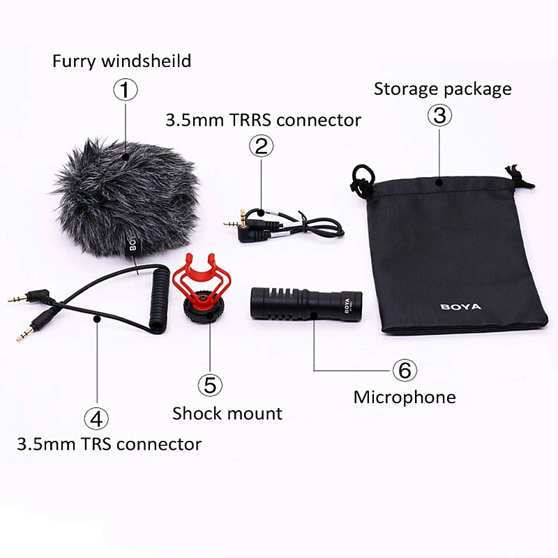 BOYA by-MM1 Universal Cardiod Shotgun Microphone Mini Mic