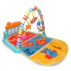 BUMTUM Baby Piano Gym Orange Blue Elphie | Play Mat for Gym & Fitness Rack with Hanging Rattles Keyboard Set